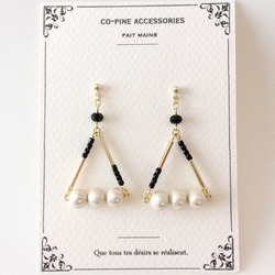 Cotton pearl triangle pierce_PIC057 1枚目の画像