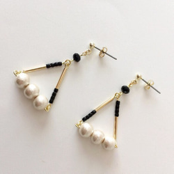 Cotton pearl triangle pierce_PIC057 2枚目の画像