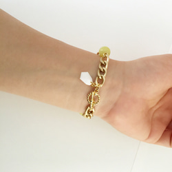 Yellow & blue stone bracelet_BRT008 5枚目の画像