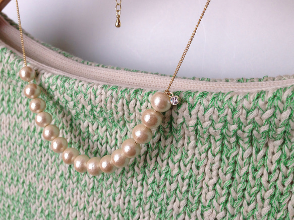 Cotton Pearl necklace_NEC001 1枚目の画像