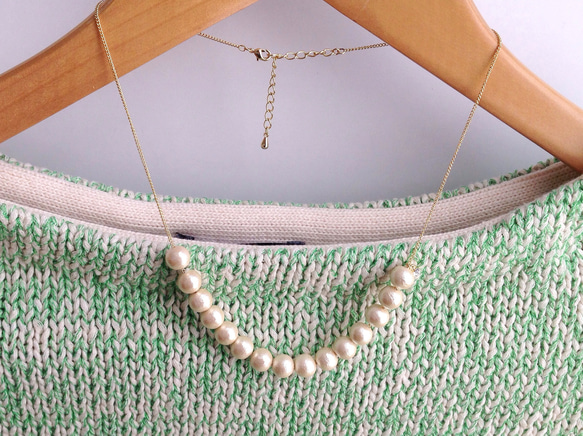 Cotton Pearl necklace_NEC001 2枚目の画像