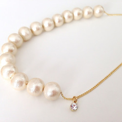 Cotton Pearl necklace_NEC001 3枚目の画像