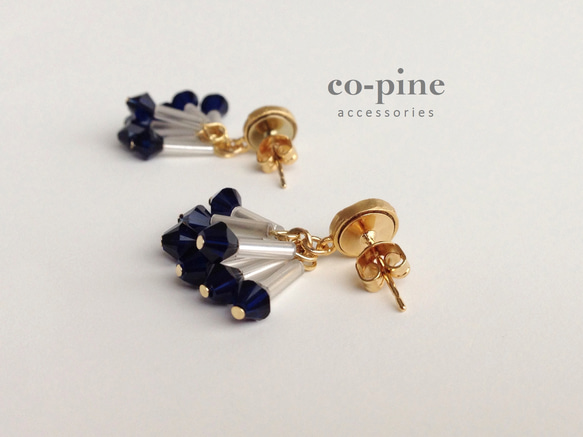 Stick & SWAROVSKI beads fringe pierce_PIC018 4枚目の画像