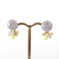 bijoux button pierced earring ”grape” 3枚目の画像