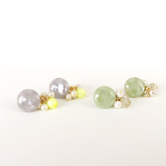 bijoux button pierced earring ”grape” 5枚目の画像