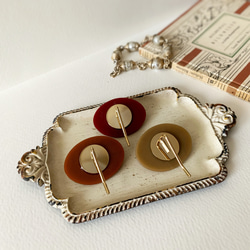 ポニーフック　(beige)Japan vintage oval button HAC_049 4枚目の画像