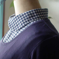 ボタンダウンシャツの付け襟（受注生産） 3枚目の画像