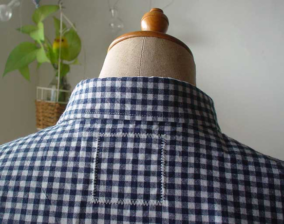 ボタンダウンシャツの付け襟（受注生産） 4枚目の画像