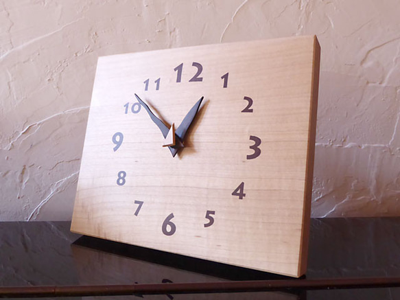 メープルの木の時計　21㎝　002s 1枚目の画像