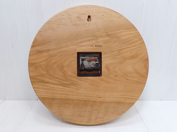 ヤマザクラの時計 30㎝ 069s　文字茶 5枚目の画像