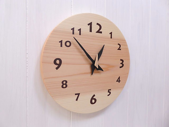 ヒノキの時計 26センチ 107s 文字盤茶色 3枚目の画像