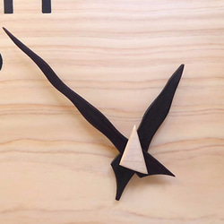 ヒノキの時計 30センチ 097s 文字盤黒 2枚目の画像