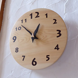 ヒノキの時計 30センチ 117s 文字盤茶色 2枚目の画像