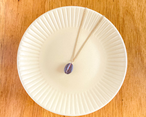 コーヒー豆パヴェ１粒ネックレス ETREINTE ゴールド/クリスタル d1aa923422b9c355361f5b6cbe014c