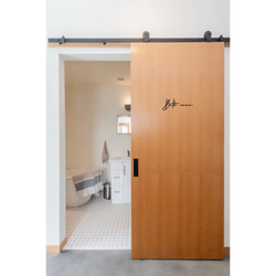 フォント② ドアステッカー　バスルーム　幅21㎝ 1枚目の画像