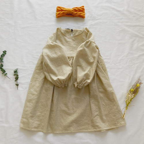 お袖がぽわんコットンリネンワンピース 親子お揃い 子供服 anto♡ 通販