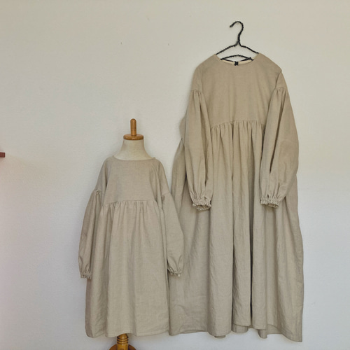 お袖がぽわんコットンリネンワンピース 親子お揃い 子供服 anto♡ 通販