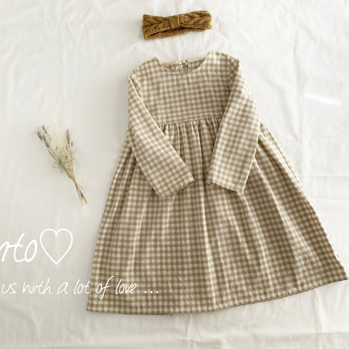 ギンガムチェックワンピース♡ 親子お揃い 子供服 anto♡ 通販