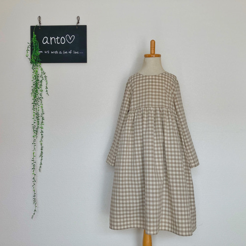 monbebe    チェックワンピース　親子セット ギンガムチェックワンピース♡ 親子お揃い 子供服 anto♡ 通販