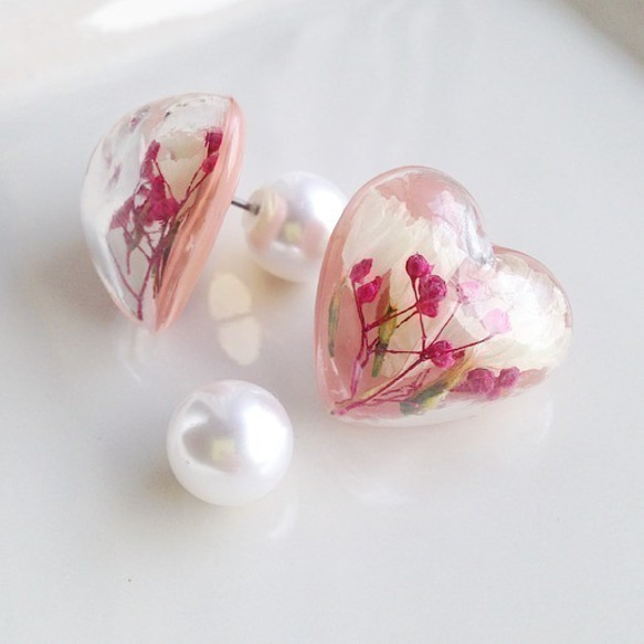 玻璃穹頂♡✴︎✳︎[櫻花色]✳︎✴︎耳環，耳環 第2張的照片