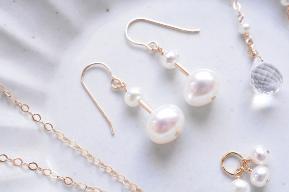 Creema限定福袋【fresh water pearl.淡水パールの嬉しいデイリーユース3点セット】送料無料 4枚目の画像