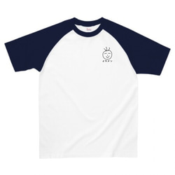イケメンマークのラグラン半袖Tシャツ メンズ 1枚目の画像