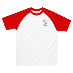 イケメンマークのラグラン半袖Tシャツ メンズ 3枚目の画像