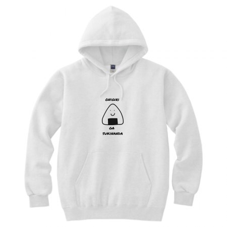 フード付きパーカー ホワイト STONE