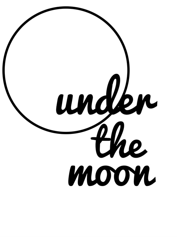 月フードパーカー under thd moon 白orグレー 3枚目の画像