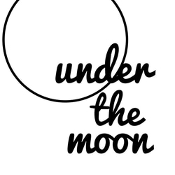 月☆under thd moon フード付きジップパーカー ホワイトorグレー 3枚目の画像