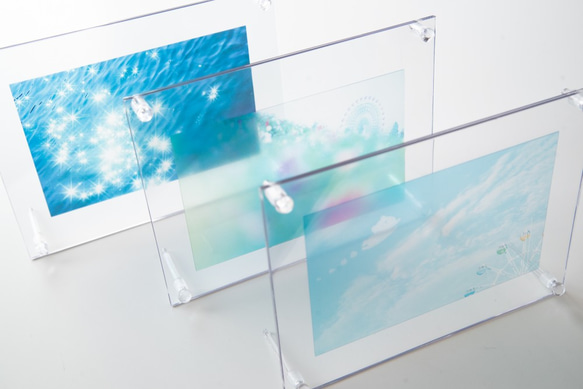 透明写真【海、空、観覧車】　３枚組 1枚目の画像