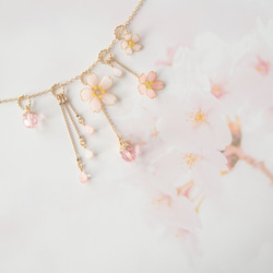 花雫 -桜- / フープイヤリング 4枚目の画像
