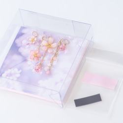 花雫 -桜- / フープイヤリング 3枚目の画像