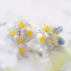 【勿忘草-Full*Bloom-】春を着飾るピアス※飾れるフォトパネル付！ 7枚目の画像