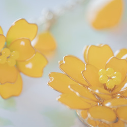 [萬壽菊-全*盛開-]耳環，用於裝飾春季和秋季*帶有照片裝飾面板！ 第8張的照片