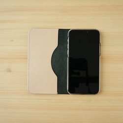 牛皮 iPhone 11 Pro Max 保護套數字皮革皮套筆記本類型黑色 第3張的照片