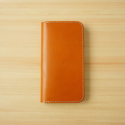 牛皮 iPhone12/12Pro 保護套 鞣革皮套 筆記本類型 駝色 第1張的照片