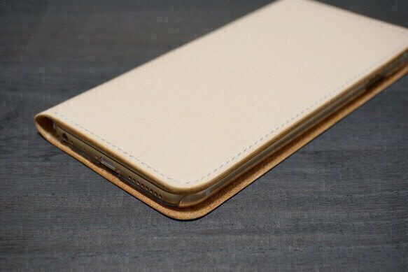 牛皮 iPhone6Plus / 6sPlus 封面數字皮革皮套筆記本電腦類型自然色 第1張的照片