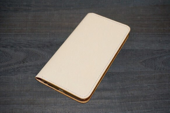 牛皮 iPhone6Plus / 6sPlus 封面數字皮革皮套筆記本電腦類型自然色 第3張的照片