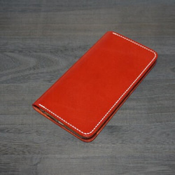 牛皮 iPhone6Plus / 6sPlus 封面數字皮革皮套筆記本類型紅色 第3張的照片