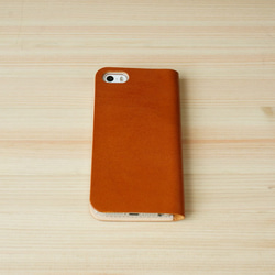 牛皮iPhone5 / 5s保護套Nume皮革皮套筆記本類型駝色 第3張的照片
