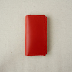 牛皮iPhone SE / 5 / 5s保護套Nume皮革皮套筆記本類型紅色 第1張的照片