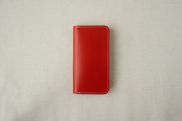 牛皮iPhone SE / 5 / 5s保護套Nume皮革皮套筆記本類型紅色 第1張的照片