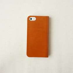 牛皮iPhone SE / 5 / 5s保護套Nume皮革皮套筆記本類型駝色 第2張的照片