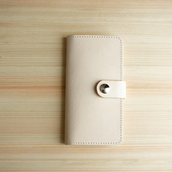 牛皮 iPhone Notebook Type Nume Leather Natural (SE3/SE2/XR/XS/X/8/ 第1張的照片