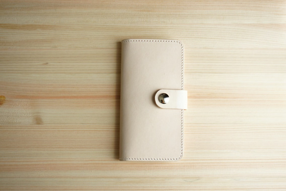 牛皮 iPhone Notebook Type Nume Leather Natural (SE3/SE2/XR/XS/X/8/ 第1張的照片