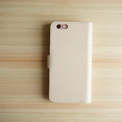 牛皮 iPhone Notebook Type Nume Leather Natural (SE3/SE2/XR/XS/X/8/ 第3張的照片
