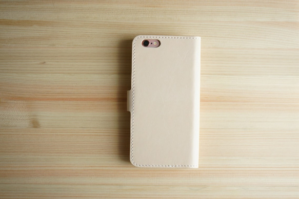 牛皮 iPhone Notebook Type Nume Leather Natural (SE3/SE2/XR/XS/X/8/ 第3張的照片