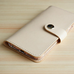 牛皮 iPhone Notebook Type Nume Leather Natural (SE3/SE2/XR/XS/X/8/ 第4張的照片