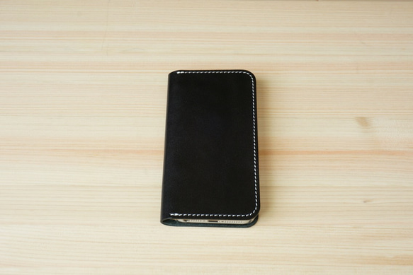 牛皮iPhone5 / 5s保護套Nume皮革皮套筆記本類型黑色 第2張的照片